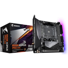 Gigabyte B550I AORUS PRO AX AMD AM4 Socket Motherboard, Mini - ITX, 2x DDR4 Slots, 2x M.2 Sockets, 1x USB - C Port, Fitted I/O Shield, 2.5GbE LAN, Wi - Fi 6, 1x DisplayPorts / 2x HDMI Port - FIXgenie
