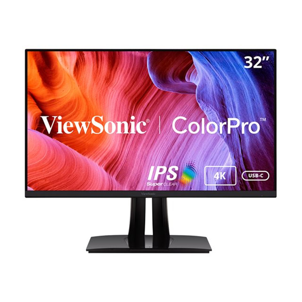 ViewSonic VP3256 - 4K 32inch Premium IPS 4K Ergonomic Monitor, Ultra - Thin Bezels, Colour Accuracy, Pantone Validated, HDMI, DisplayPort, USB Type - C, Professional Graphic Design, Photo & Video Editing, Black - FIXgenie
