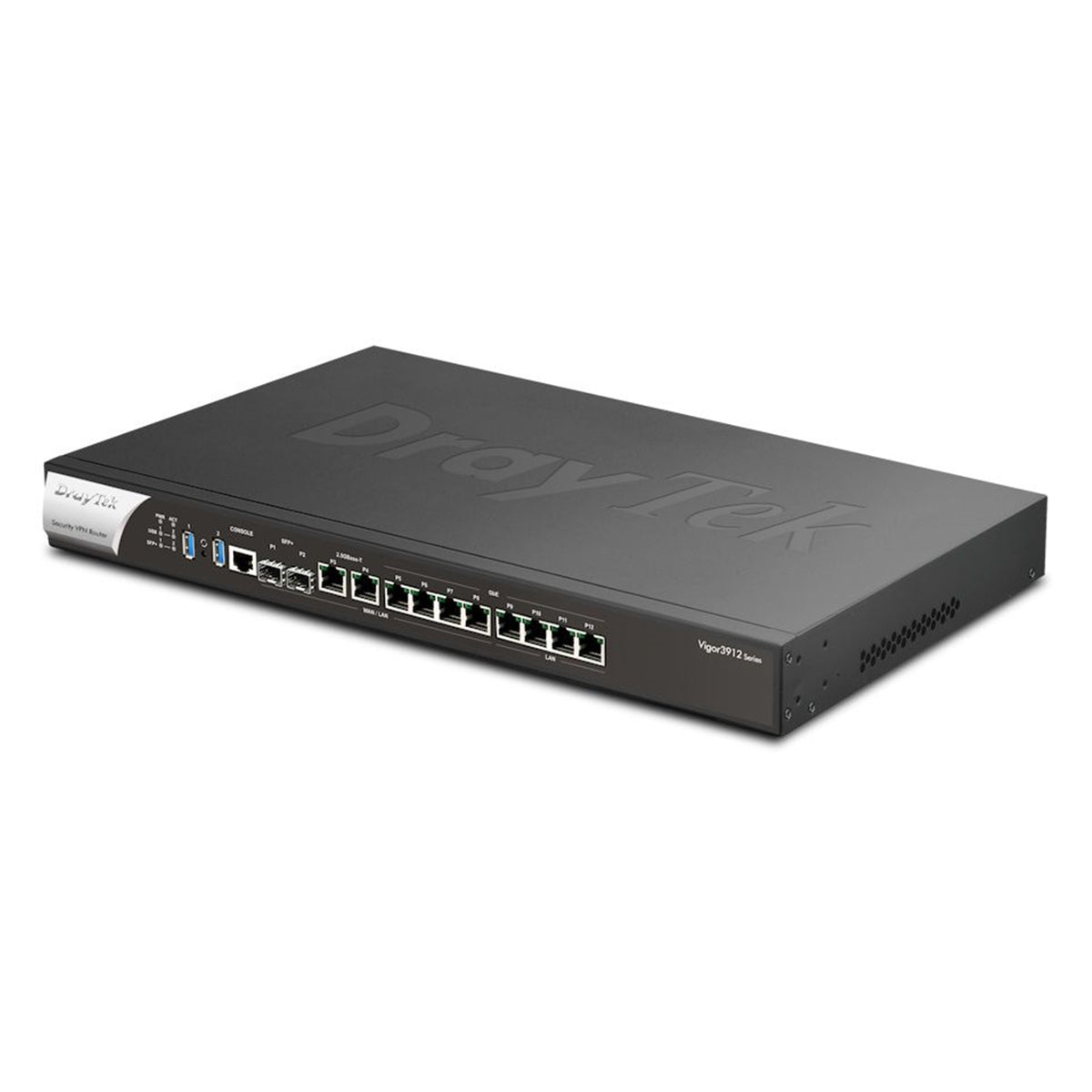 DrayTek V3912S - K Vigor 3912S Wired 12.5Gb Enterprise Grade Multi - WAN Firewall Router with 256GB SSD for Linux Applications - FIXgenie
