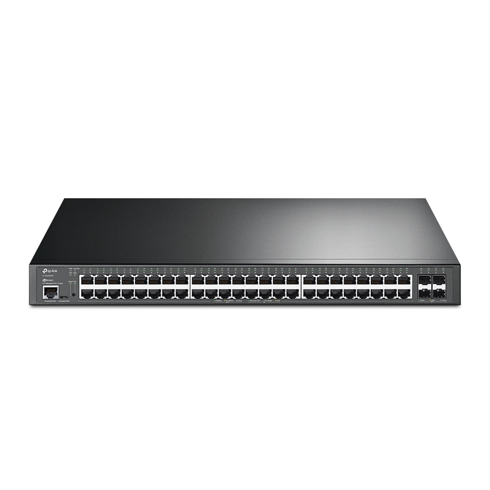 TP-Link TL-SG3452XP 48-Port L2+ Managed GbE PoE+ Access Switch w/ 4 x 10G SFP+ Ports & 3-Year Omada Hosted Cloud Controller