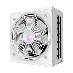 Gigabyte AORUS ELITE ICE 850W White PSU – Fully Modular, 80 PLUS Platinum, ATX 3.1, PCIe 5.0 Ready, 12VHPWR, Silent 120mm FDB Fan, 10-Year Warranty