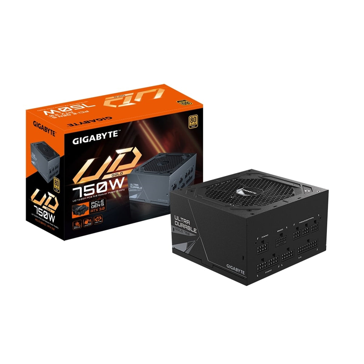 Gigabyte UD750GM PG5,750W, Fully Modular, 80 Plus Gold Certified, PCIe Gen 5 & Intel ATX 3.0 Ready, Ultra Durable with Smart Hydraulic Fan, 5 - Year Warranty - FIXgenie