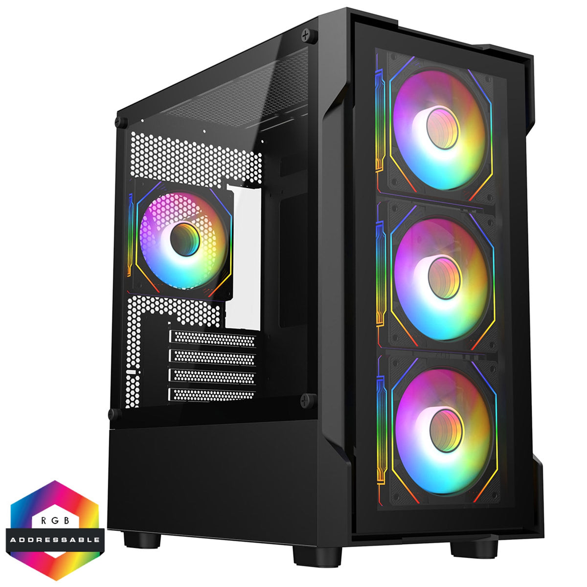 RGB Gaming Build - AMD Ryzen 5 5500 6 Core 12 Thread, 3.60GHz (4.20GHz Boost), 16GB RAM, 1TB NVMe, RTX 4060 8GB Graphics, Wi-Fi Card- Custom PC