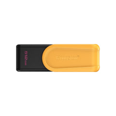 Kingston DataTraveler Exodia S DTXS/512GB USB Flash Drive, 512GB, USB 3.2, Black/Yellow, Swivel Cap Design