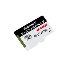 Kingston SDCE/64GB High Endurance micro SD Flash Memory Card, 64GB, Class 10, A1, UHS - I U1, Retail Packed - FIXgenie