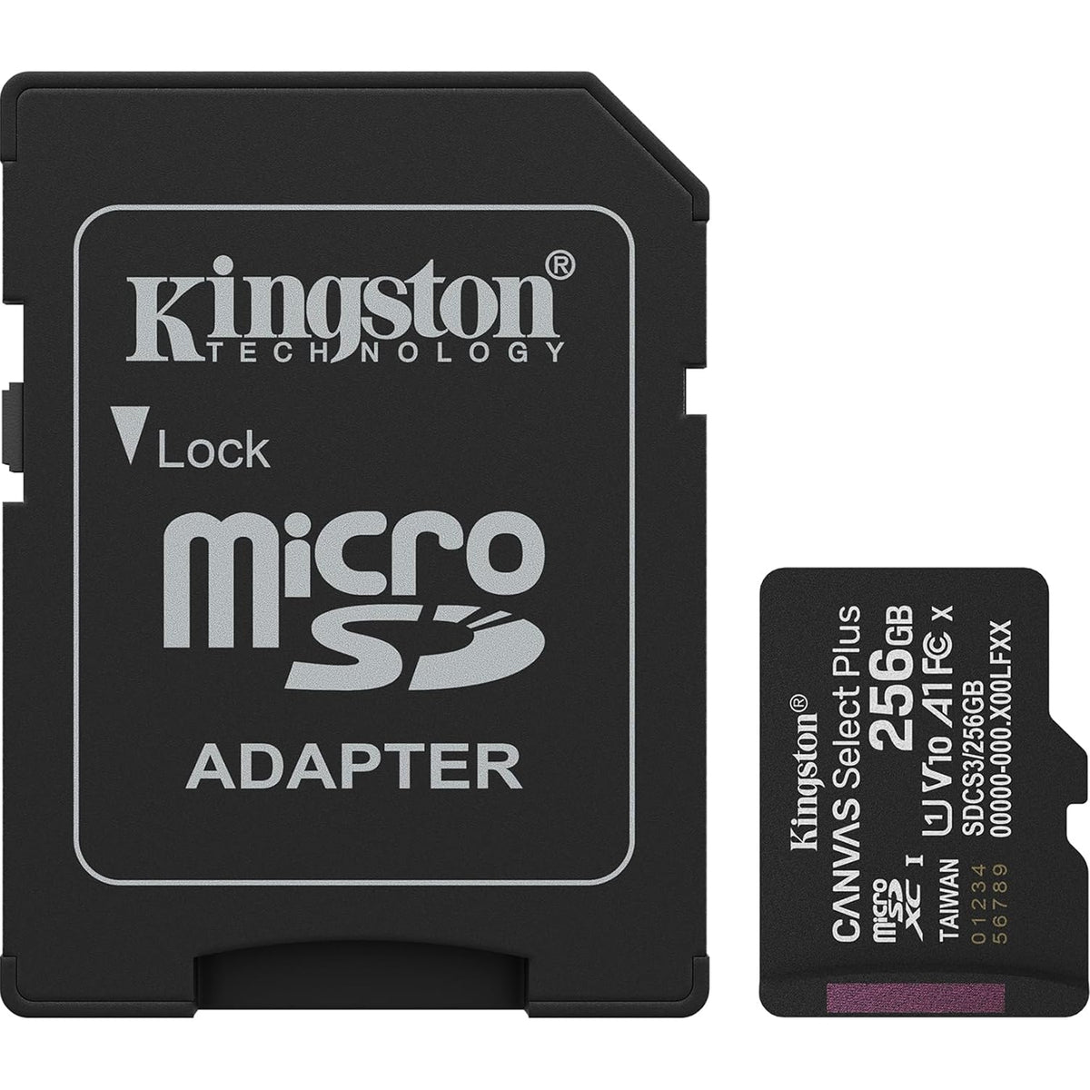 Kingston Canvas Select Plus 256GB Micro SD  Claad 10 UHS-I Flash Card, Lifetime Warranty